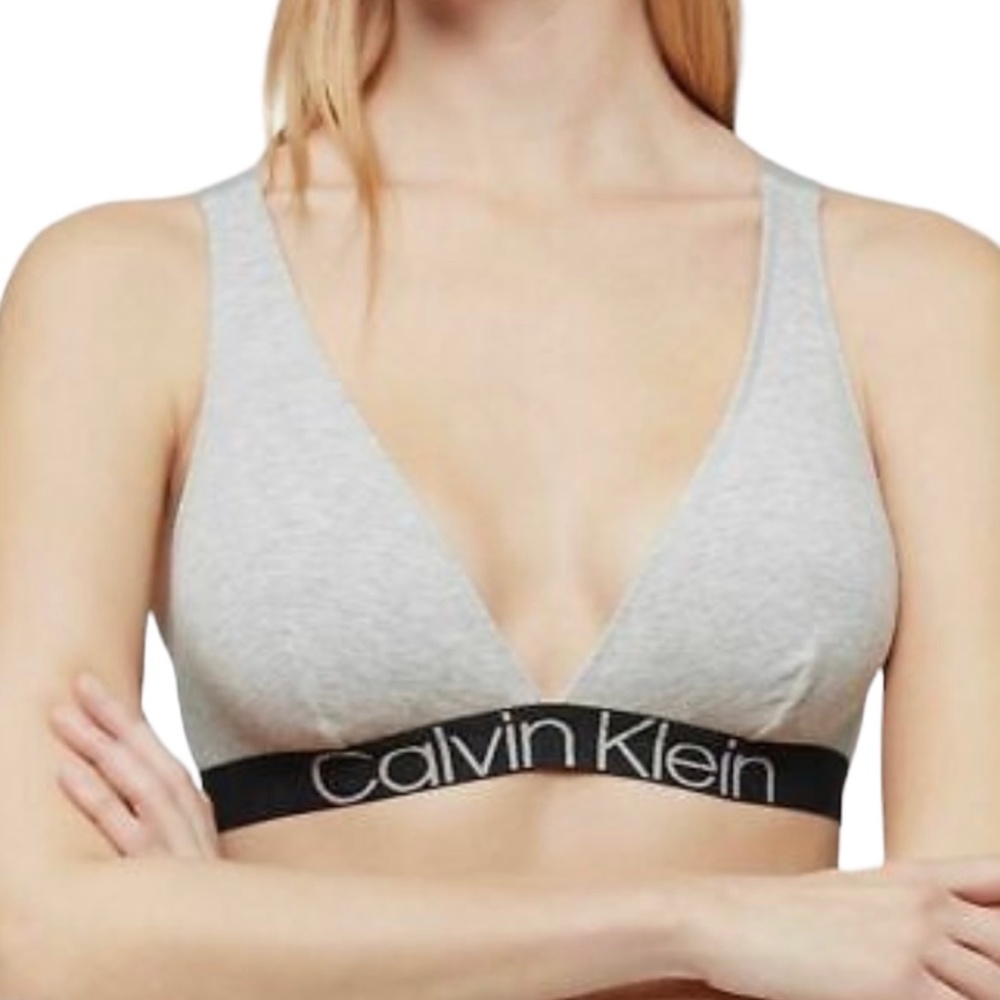 💖MEGA SALE💖Calvin Klein Women's Bralette Comfort Unlined Triangle QF6577-060